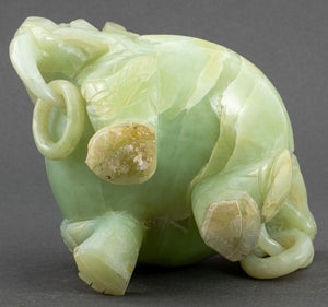 Chinese Carved Greenstone Tripod Censer (9752081334579)