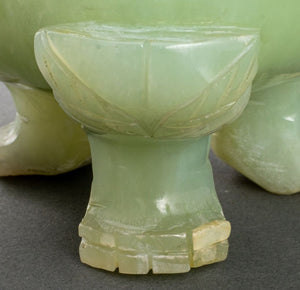 Chinese Carved Greenstone Tripod Censer (9752081334579)