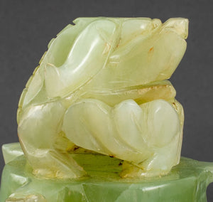 Chinese Carved Greenstone Tripod Censer (9752081334579)