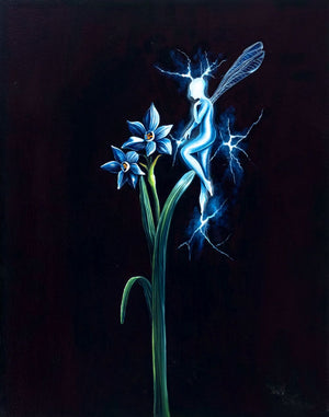 Miranda Byk Fairy Lightning Oil on Canvas, 2023