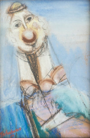 Nahum Tschacbasov Clown Pastel on Paper, 1950 (9736553038131)