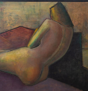 Leonard Feldman Reclining Female Nude Oil (9859502997811)