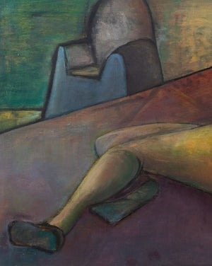 Leonard Feldman Reclining Female Nude Oil (9859502997811)