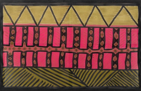 Josy Bora Bora Geometric Abstract Painted Textile