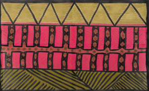 Josy Bora Bora Geometric Abstract Painted Textile (9738719297843)