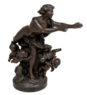 Clodion "Amor" Patinated Bronze Sculpture (9735604404531)