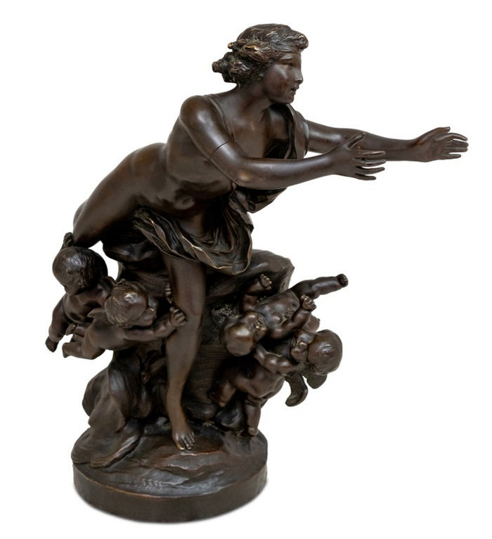 Clodion "Amor" Patinated Bronze Sculpture