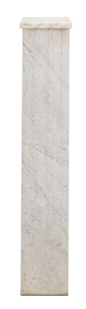 Carrara Marble Fluted Column Pedestal (9752092344627)