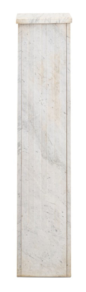 Carrara Marble Fluted Column Pedestal (9752092344627)