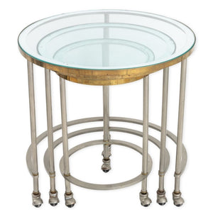 Mid Century Chrome Nesting Tables, 3 (7399899267229)
