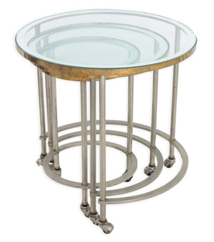 Mid Century Chrome Nesting Tables, 3 (7399899267229)