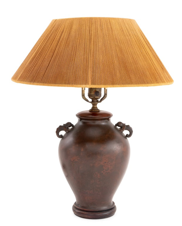 Japanese Bronze Vase Mounted as a Table Lamp