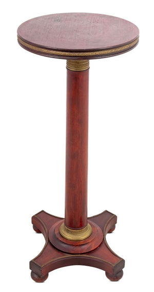 French Empire Style Gilt Metal Mahogany Pedestal