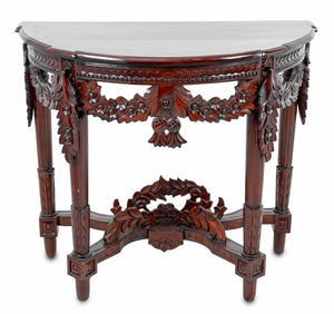 Louis XVI Style Mahogany Console Table (9738828218675)
