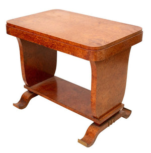 Art Deco Burl Elm Occasional Table (9736564343091)