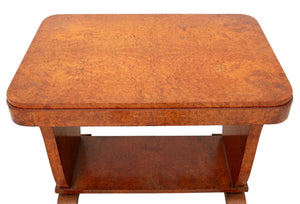 Art Deco Burl Elm Occasional Table (9736564343091)