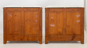 Victorian Marble Top Walnut Sideboards, Pr (9816417698099)