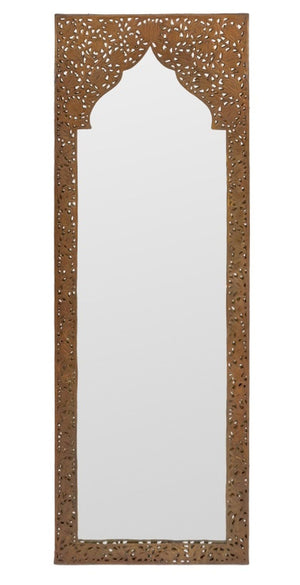 Moroccan Style Brass Reticulated Overlay Mirror (9736571781427)