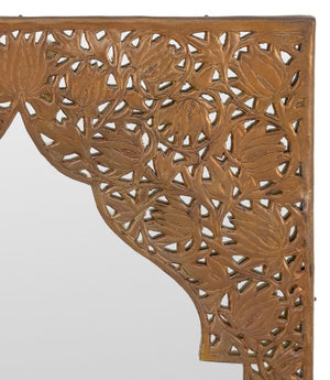 Moroccan Style Brass Reticulated Overlay Mirror (9736571781427)