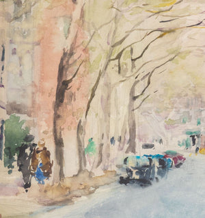 Chen Chi New York Street Scene Watercolor on Paper (9858753659187)