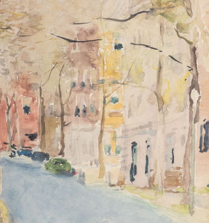 Chen Chi New York Street Scene Watercolor on Paper (9858753659187)