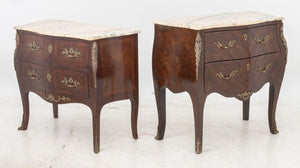 Louis XVI Style Pink Marble Top Bombe Commode, 2 (9816420319539)