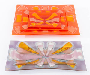 Frances & Michael Higgins Art Glass Trays, 4 (9736794374451)