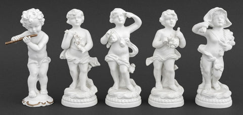 Vista Alegre, Etc. Bisque Porcelain Figures, 5