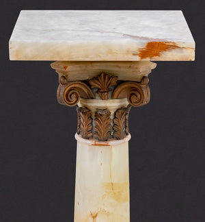 French Gilt Metal and Alabaster Pedestal (9860652400947)