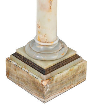 French Gilt Metal and Alabaster Pedestal (9860652400947)