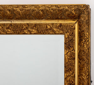 Morning Glory Motif Giltwood Beveled Glass Mirror (9893326553395)