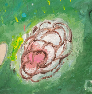 Elfi Schuselka Abstraction in Green Oil on Canvas (9779270058291)