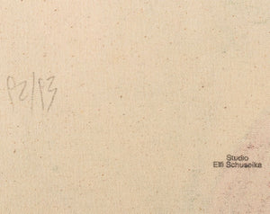 Elfi Schuselka Abstraction in Green Oil on Canvas (9779270058291)