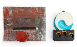 Domenick Capobianco Painted Wood Sculptures, 2