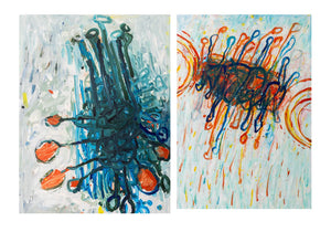 Elfi Schuselka Abstract Compositions Acrylic, 2