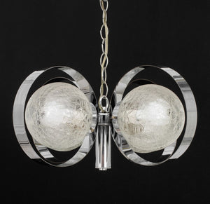 Italian Modern Chrome Ring Chandelier (9816452235571)