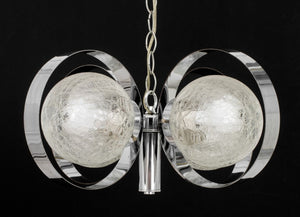 Italian Modern Chrome Ring Chandelier (9816452235571)