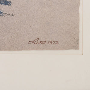 David Lund Abstract Coastal Landscape Pastel, 1972 (9808367911219)