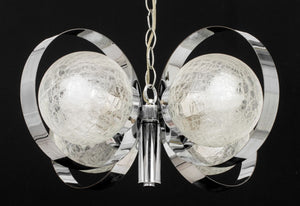Italian Modern Chrome Ring Chandelier (9816452235571)
