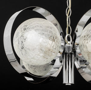 Italian Modern Chrome Ring Chandelier (9816452235571)