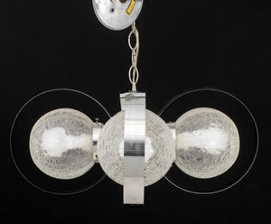 Italian Modern Chrome Ring Chandelier (9816452235571)