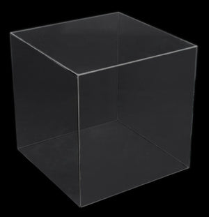 Mid-Century Modern Glass Cube Side Table (9769940648243)