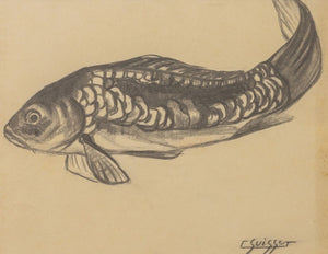 Gaston Suisse "Carpes Ceur" Crayon on Paper (9779288703283)