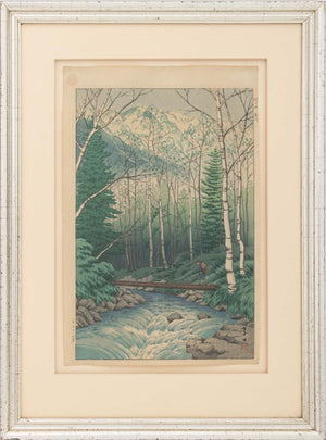 Ito Takashi "Takegawa River at Dawn" Woodblock, Circa 1932