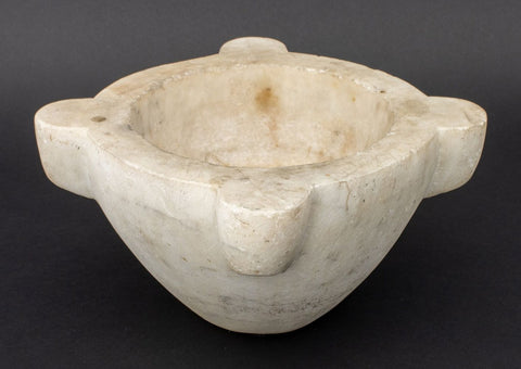 French White Marble Mortar, 18th C.