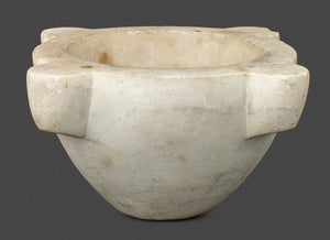 French White Marble Mortar, 18th C. (9779302367539)
