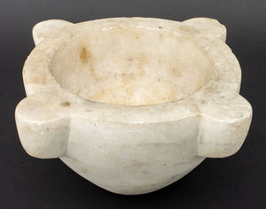 French White Marble Mortar, 18th C. (9779302367539)