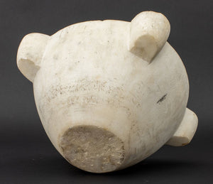 French White Marble Mortar, 18th C. (9779302367539)