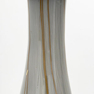 Modern Gray Glass Tear Drop Vases as Lamps, Pair (9842657034547)