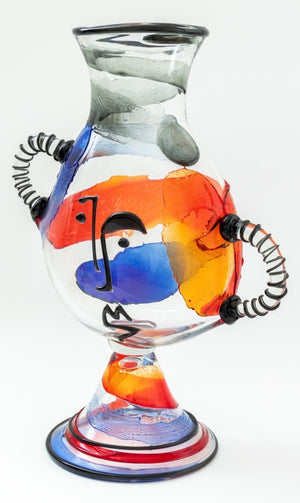 Mario Badioli "Hommage to Picasso" Art Glass Vase (9767108411699)